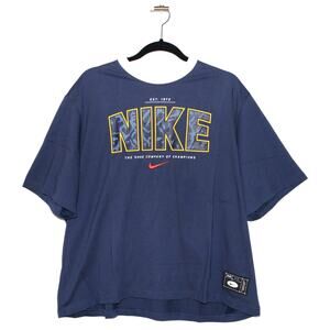 Nike Women's Boxy T-Shirt Midnight Navy The Shoe Company of Champions NWT